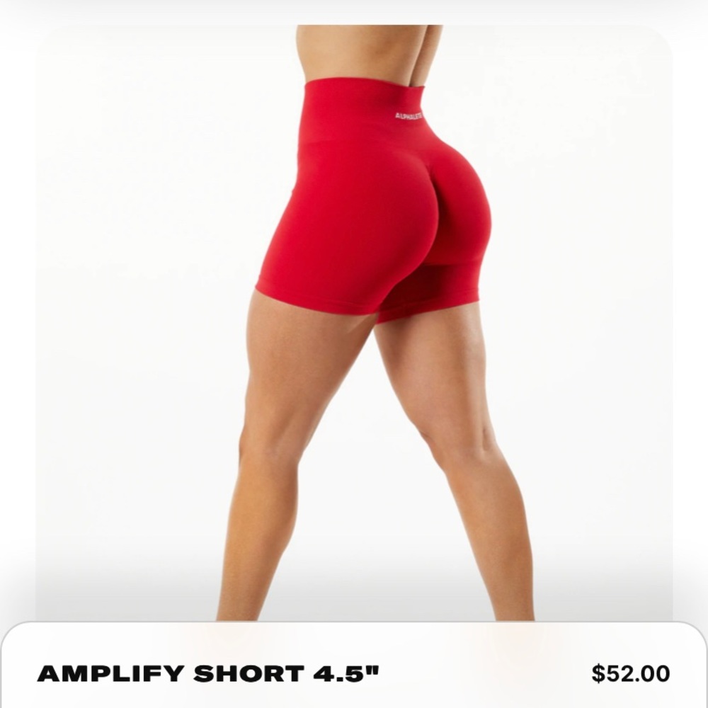 Alphalete Amplify - Formula Red 4.5 inch short